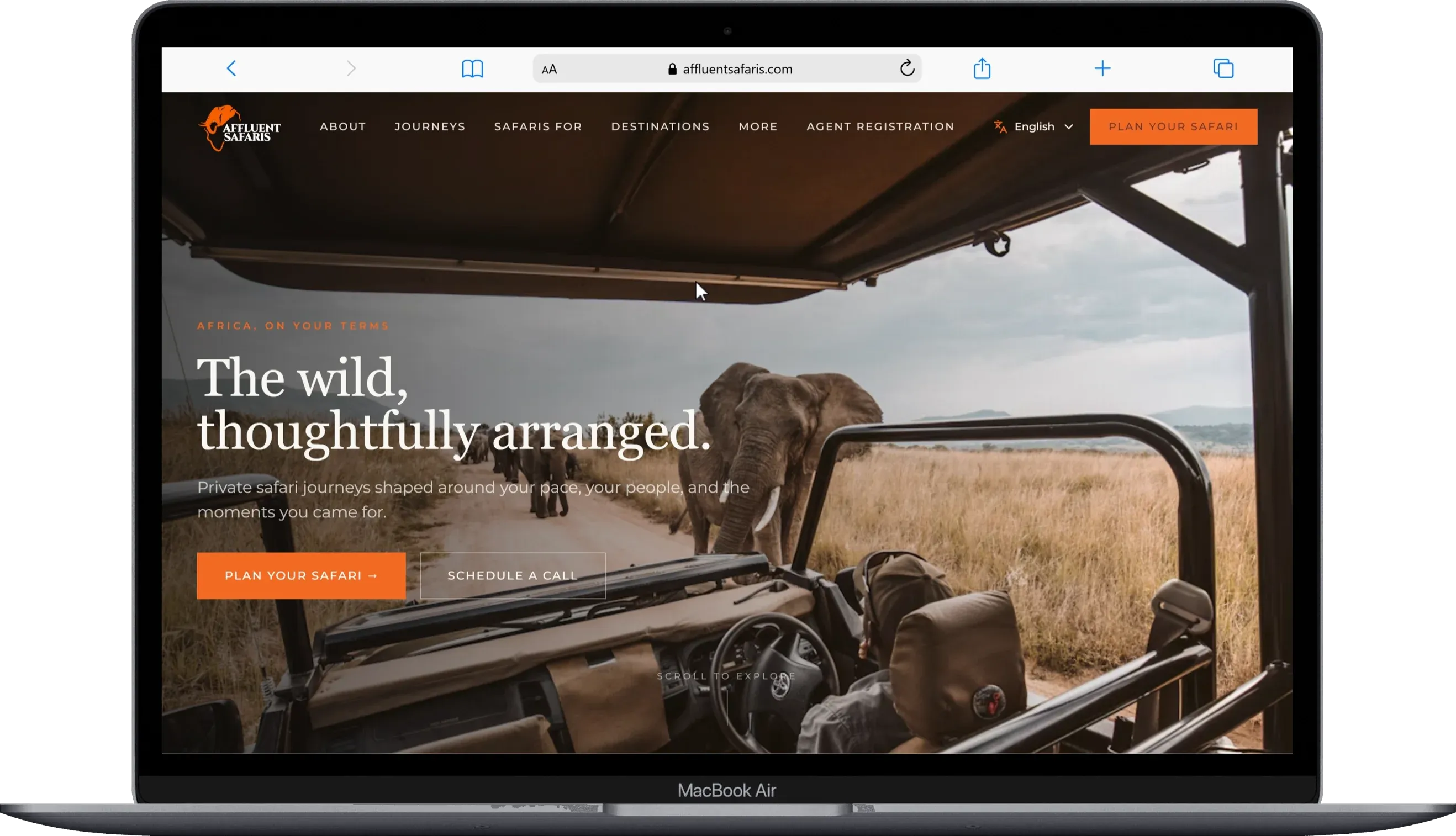 Affluent Safaris | Tour & Travel Website