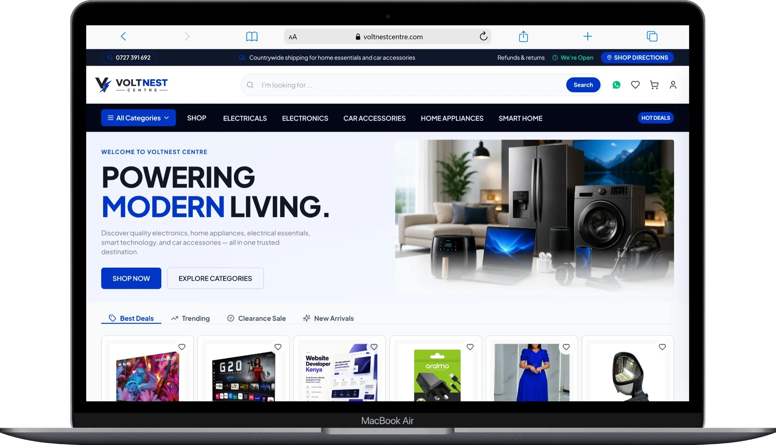 Volt Nest Centre | E-commerce Website